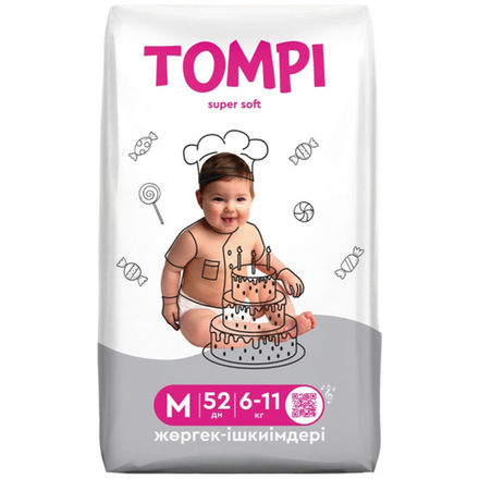 Подгузники-трусики Tompi L(6-11кг) 52 шт
