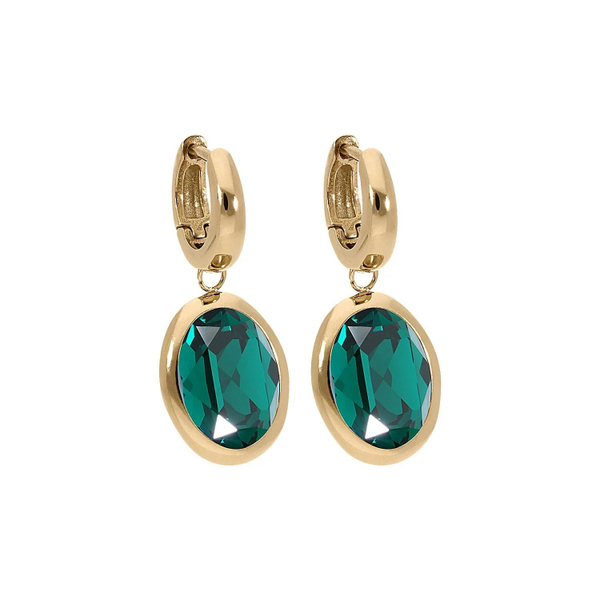 Серьги Qudo Creole TIVOLA small G emerald 310522 G/G
