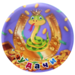 Магнит «Змея - Зимняя сказка» 5,8*5,8*1,3 см, микс