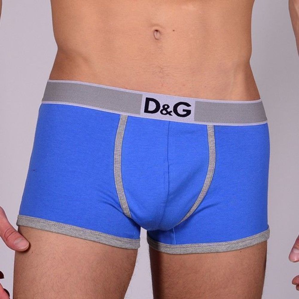 Мужские трусы боксеры синие D&amp;G Blue Boxer