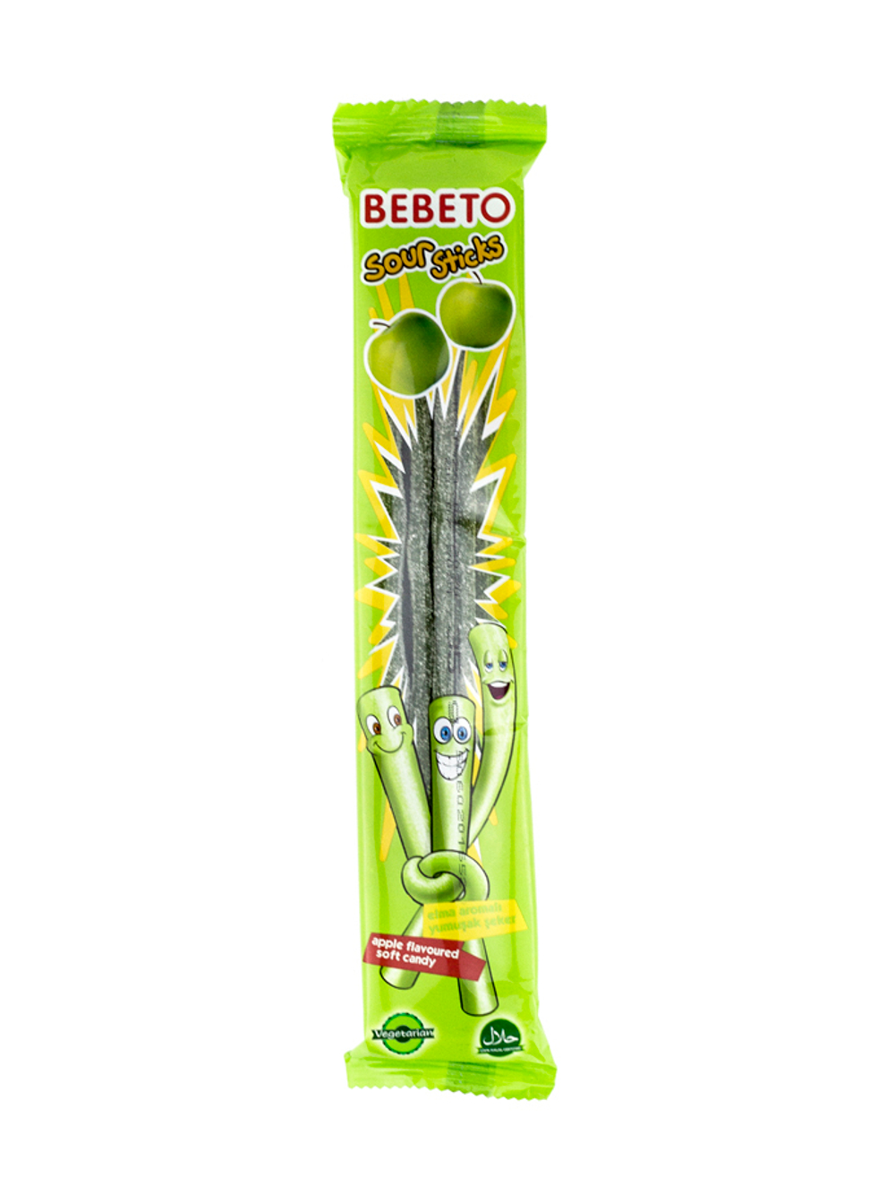 Мармелад Bebeto кислые палочки со вкусом яблока 30 гр