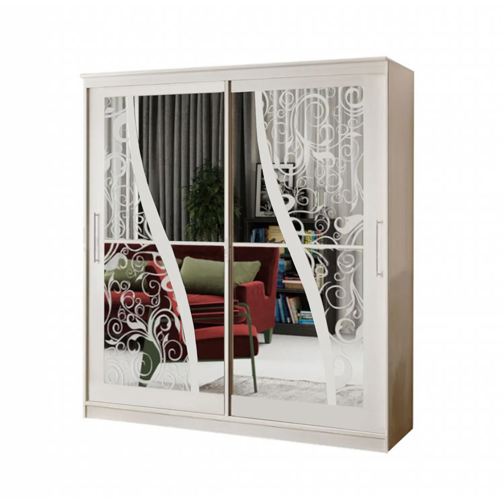 Шкаф-купе Элегант №2 2,0 м, Сандал светлый