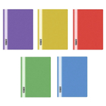 Папки скоросшиватели А4, набор 25 штук, MC-Basir, Пластиковая канцелярская папка для хранения документов с прозрачным верхом, толщина 0,11 мм, размер 309*230 мм