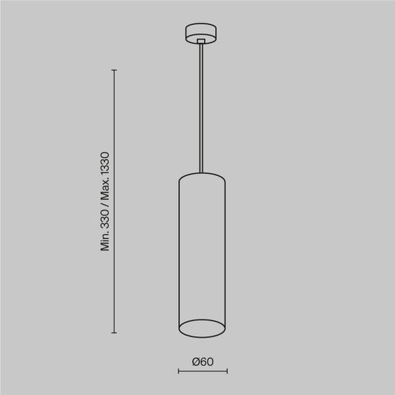 Подвесной светильник Maytoni Technical Focus P075PL-01W