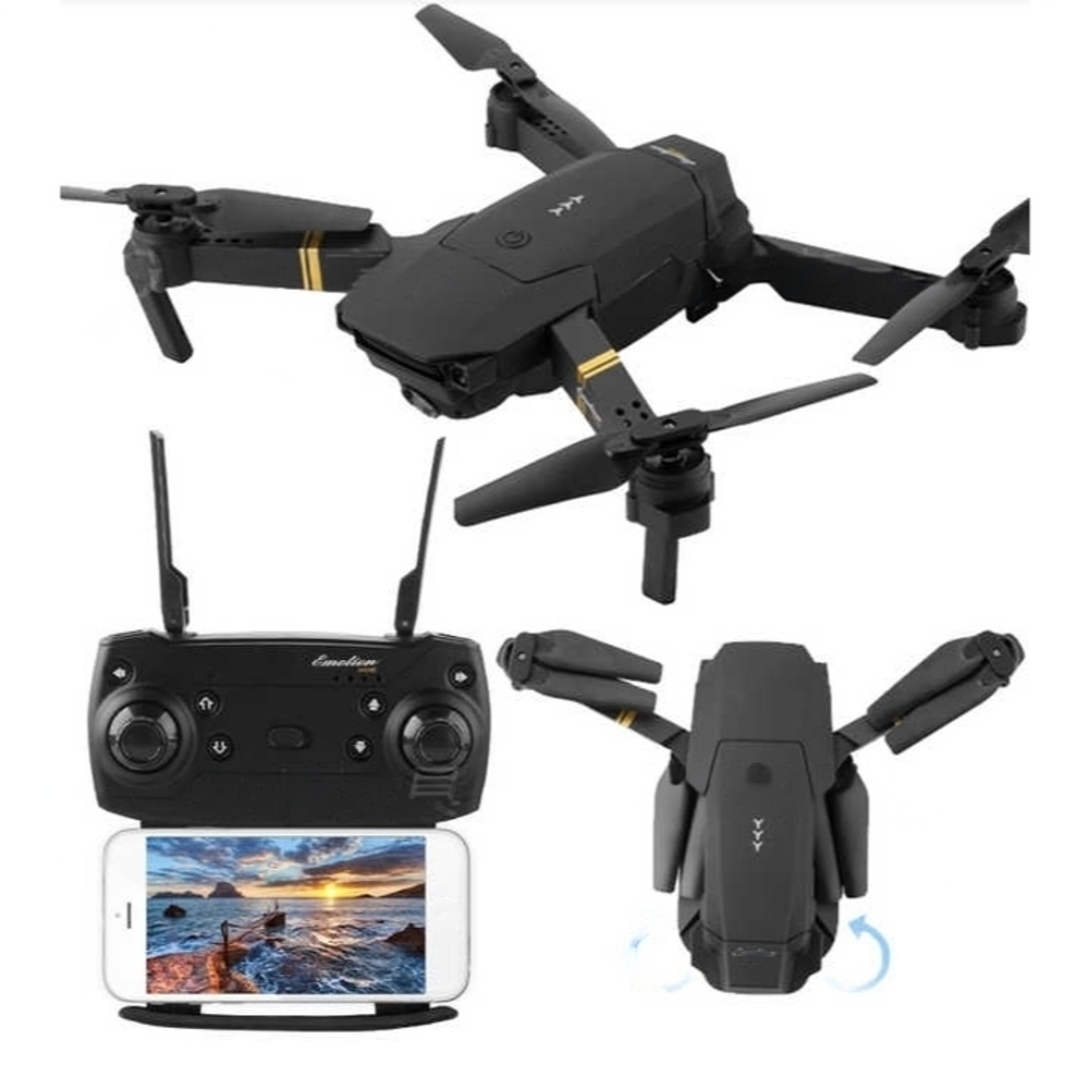 Квадрокоптер дрон FPV / WiFi на р/у с двойной 4K Ultra HD камерой "E58"