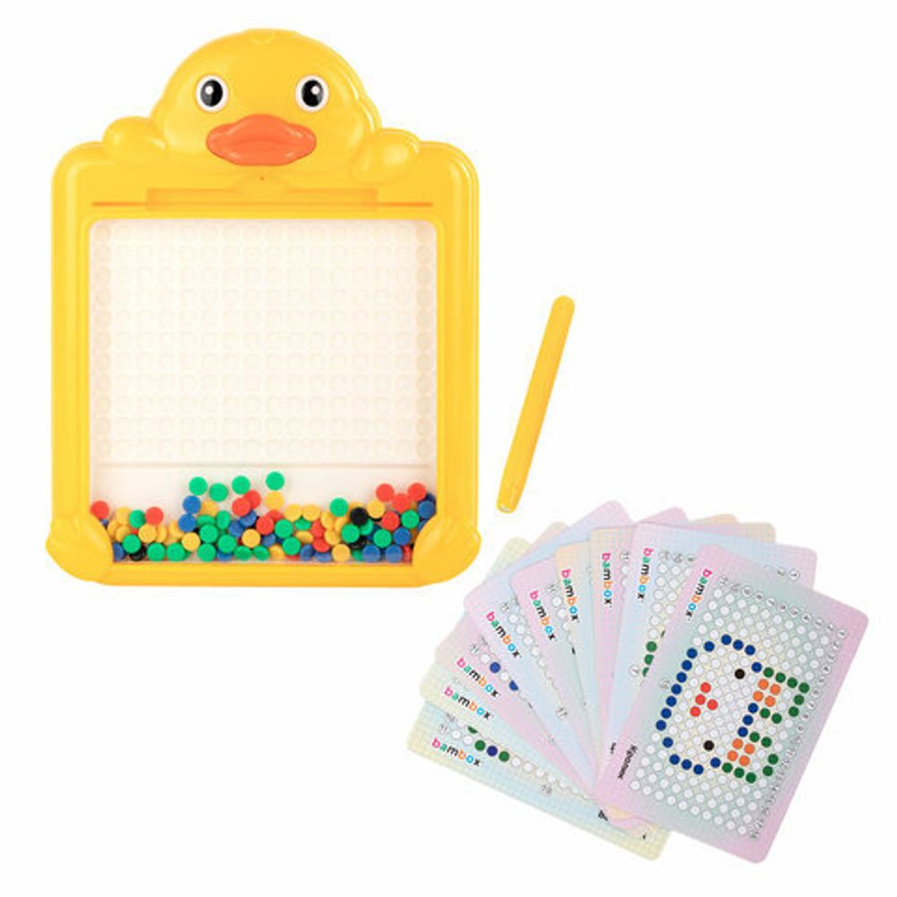 Мозаика магнитная развивающая для детей "Утенок", стилус, 101 магнит, 10 карточек, BAMBOX, 665888