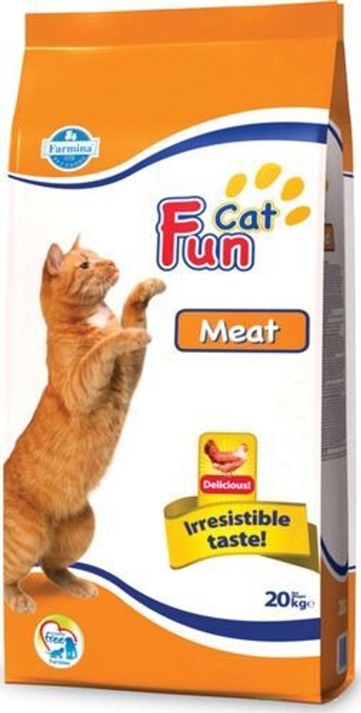 Сухой корм Farmina Fun Cat Meat для кошек, с мясом, 20кг