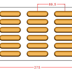 1011 | Форма для шоколадных батончиков (275*175 мм)