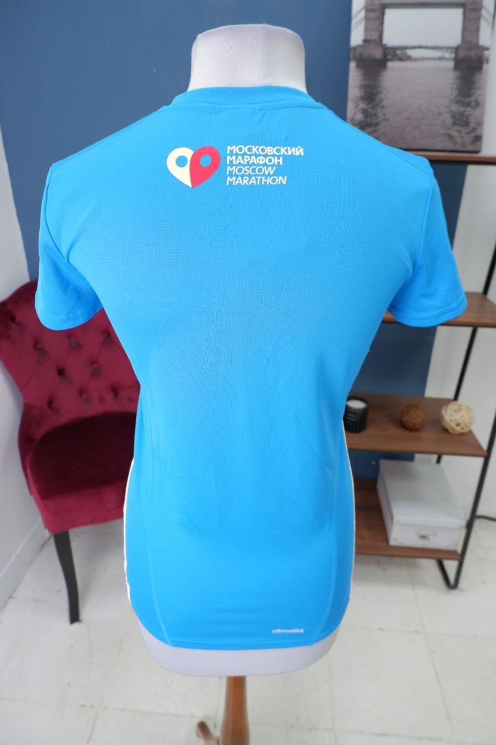 Футболка Adidas голубая 42 размер