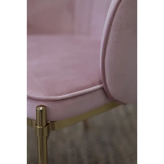 Стул Coral велюр пыльная роза с золотыми ножками