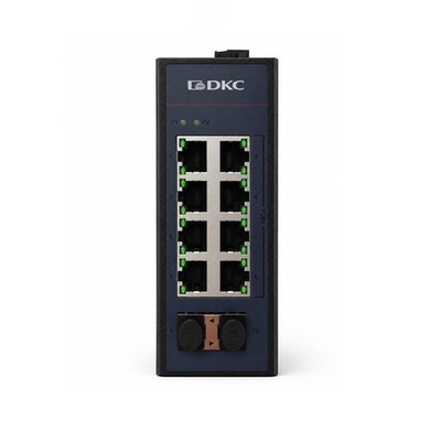 Промышленный неуправляемый коммутатор с POE/POE+, 2×10/100/1000Base SFPслота, 8×10/100/1000Base-T(X) портов RJ45 (8×POE), 48-57 DC,резервированием