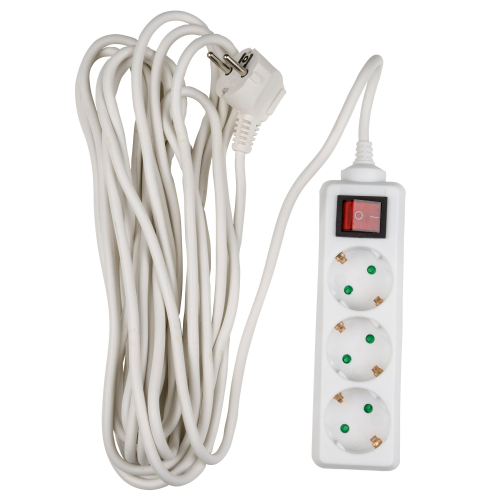 S-GCD3-7B Удлинитель Uniel серии Стандарт, с/з, 3 гн., шнур 7 м, выкл.