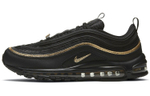 Nike Air Max 97 retro sports comfortable fabric synthetic leather shock absorption non-slip low-cut casual running shoes men's black gold