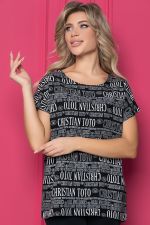 Блуза "Альбина" (черно-белая) Б8774 LT Collection