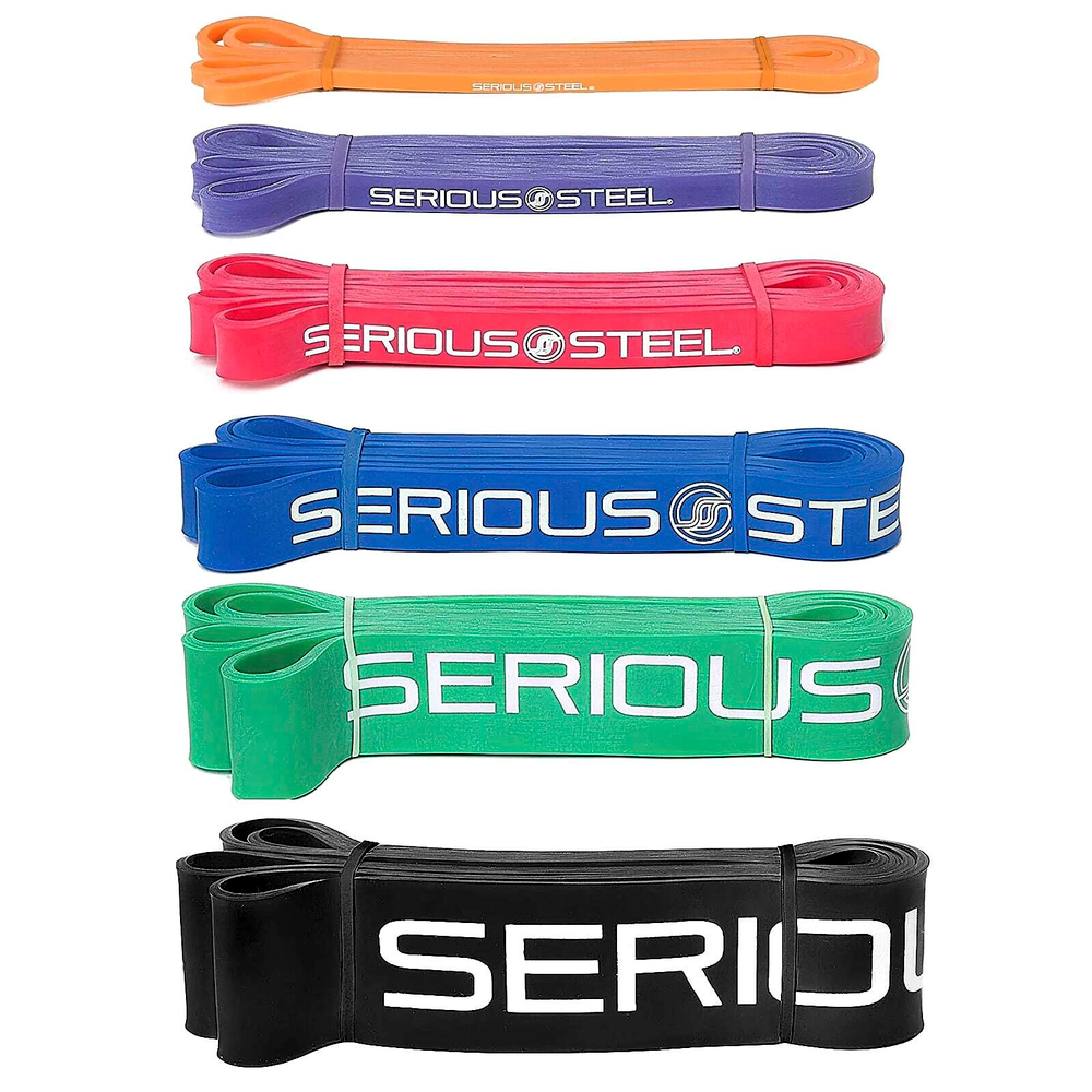 Serious Steel Fitness, 32-дюймовый эспандер, полный набор, набор из 6 предметов