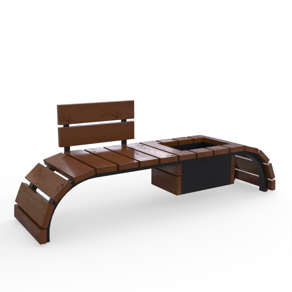 Скамейка Мерси с цветочницей