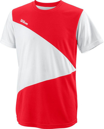 Футболка для мальчика теннисная Wilson Team II Triangle Crew B - красный