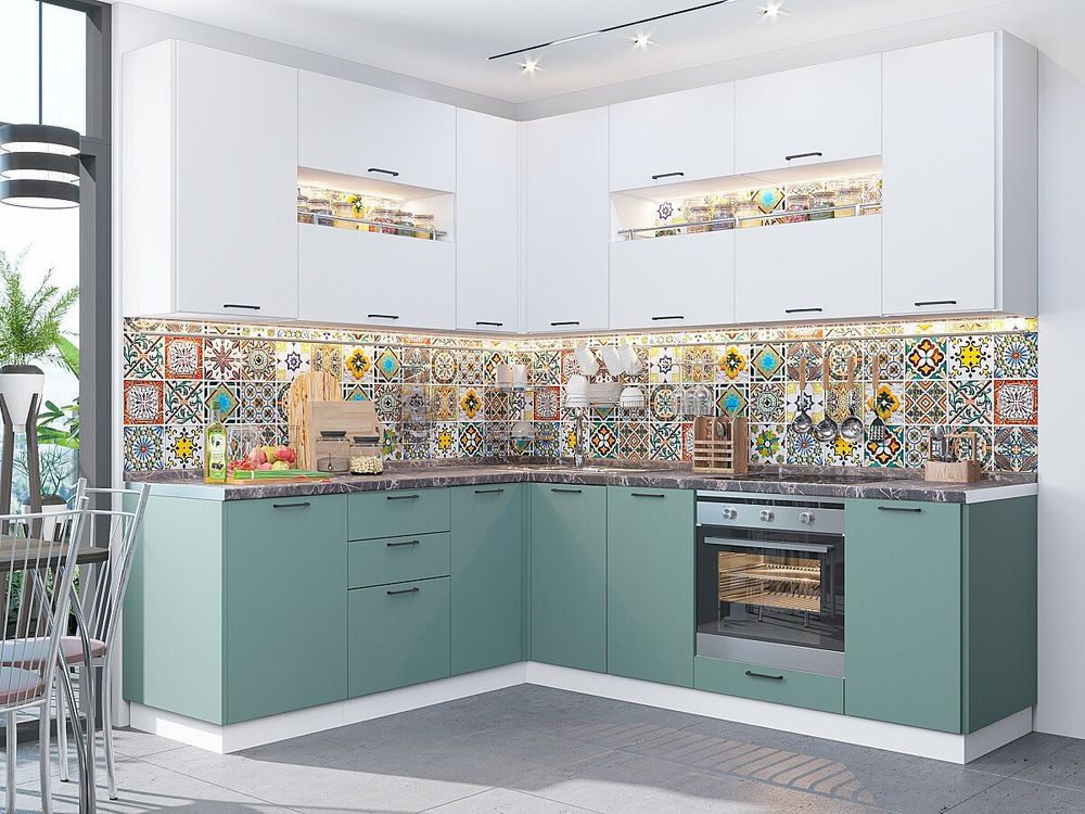 Флэт-02 White In 2S/Grey-green In 2S