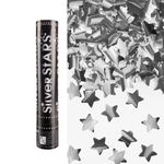 Хлопушка Звезды серебро 30 см