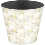 Горшок для цветов пластиковый 4л d-20см «Rosemary» с дренажной вставкой с декором микс 4 расцветки