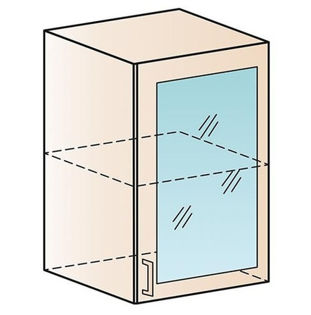 Прага (Сурская мебель) Шкаф верхний 500мм (со стеклом)