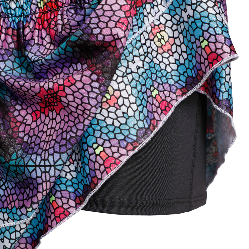 Женская теннисная юбка Lucky in Love Long Prisma Smocked Skirt Women - Multicoloured