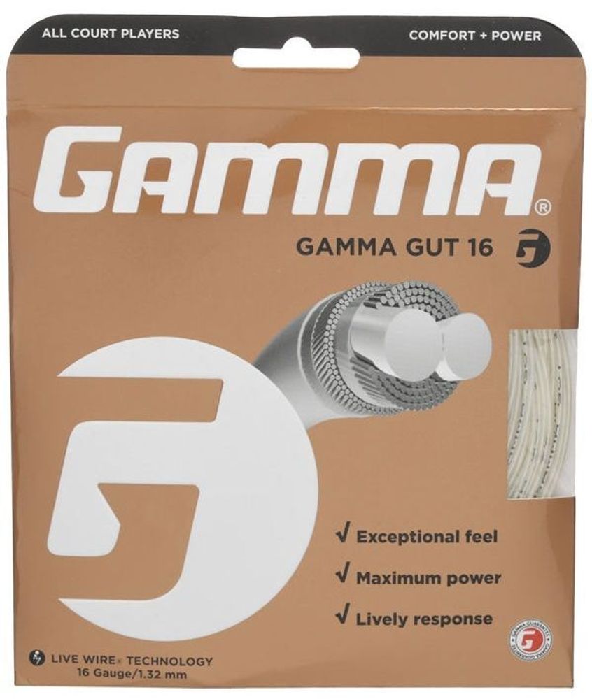 Теннисные струны Gamma Gamma Gut (12,2 m) - natural