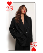 Жакет двубортный черный