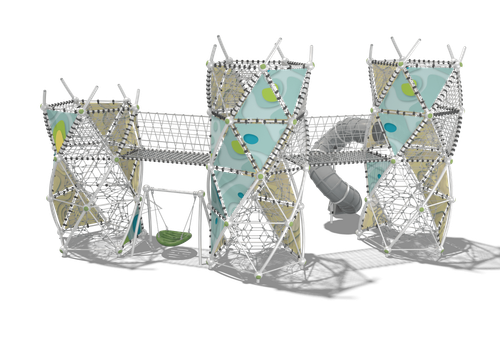 Гибкие элементы для лазания ДНК-Лира, паттерн Papercut