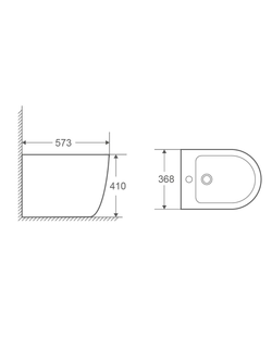 Биде напольное черный матовый WeltWasser WW SK MERZBACH 003 MT-BL  10000006095 черный матовый