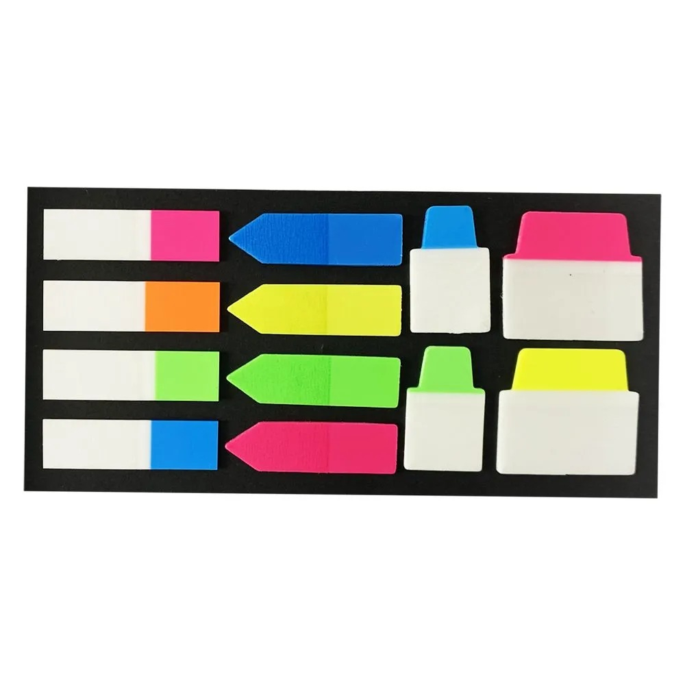 Клейкие закладки пластиковые, 5 цветов, 240 шт, книжные стикеры цветные, различных форм и размеров, стики для учебников и документов