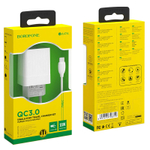 Зарядное устройство Borofone BA47A 18W QC3.0 3A USB + кабель Type-C White