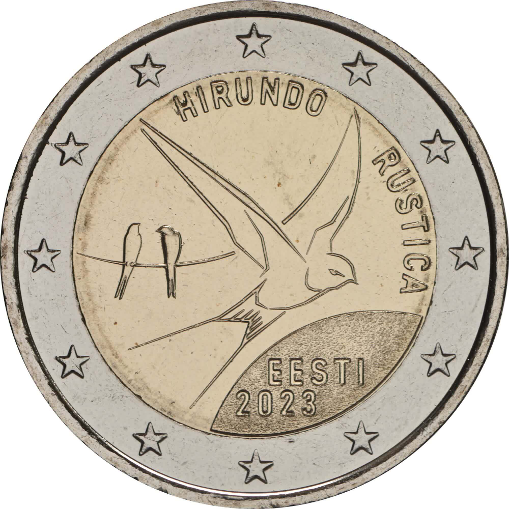 ЭСТОНИЯ, 2023, 2 ЕВРО [БИМЕТАЛЛ] [UNC]