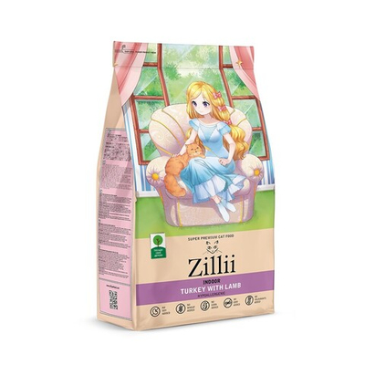 Zillii корм для домашних кошек с индейкой и ягненком (Indoor)