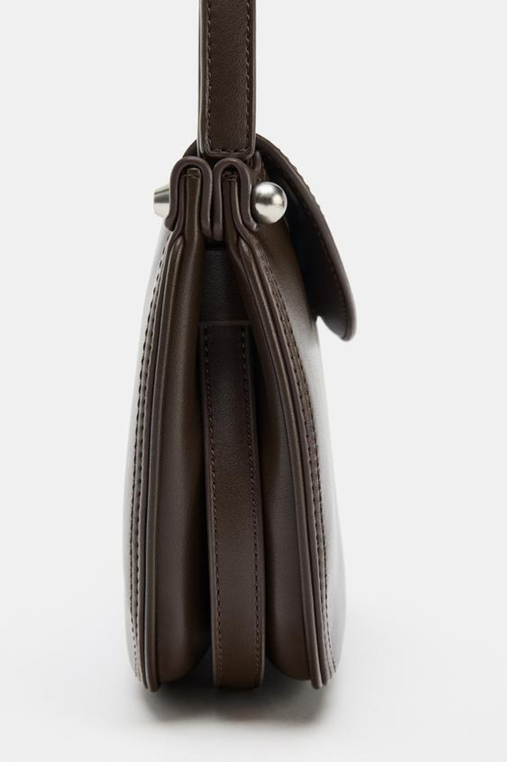 ZARA МИНИ-СУМКА С ПЛЕЧЕВЫМ РЕМНЕМ, КОРИЧНЕВЫЙ