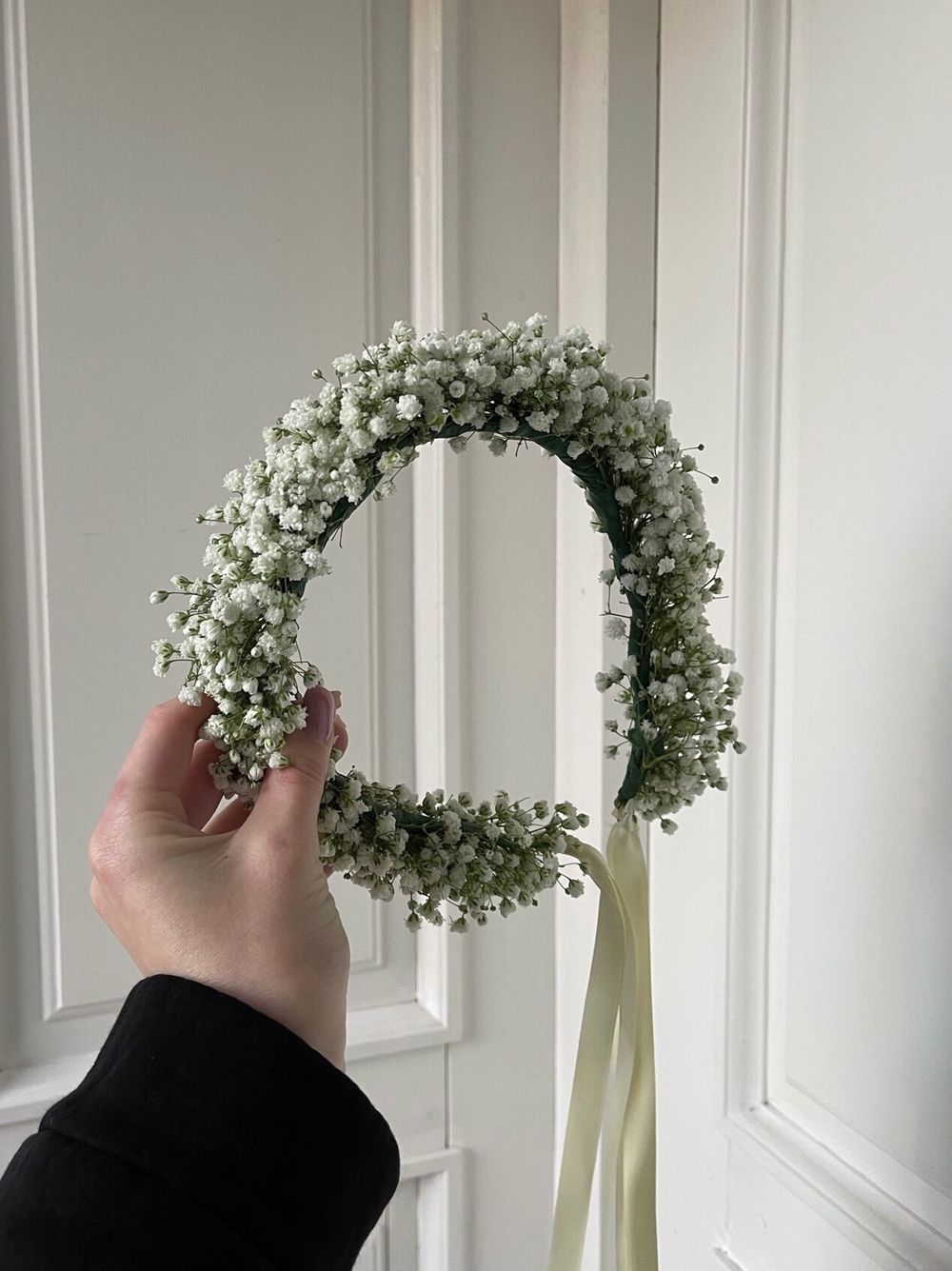 Свадебный венок из гипсофилы