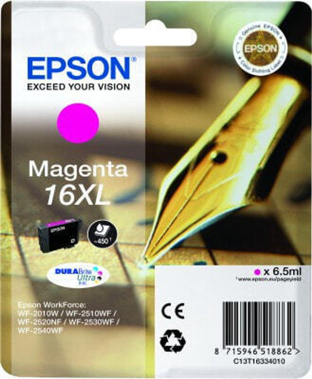 Epson Pen and crossword Singlepack Magenta 16XL DURABrite Ultra Ink C13T16334010