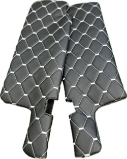 Чехлы на козырьки ВАЗ 2108, 2109, 21099, 2113, 2114, 2115 (белая нить Рубин)