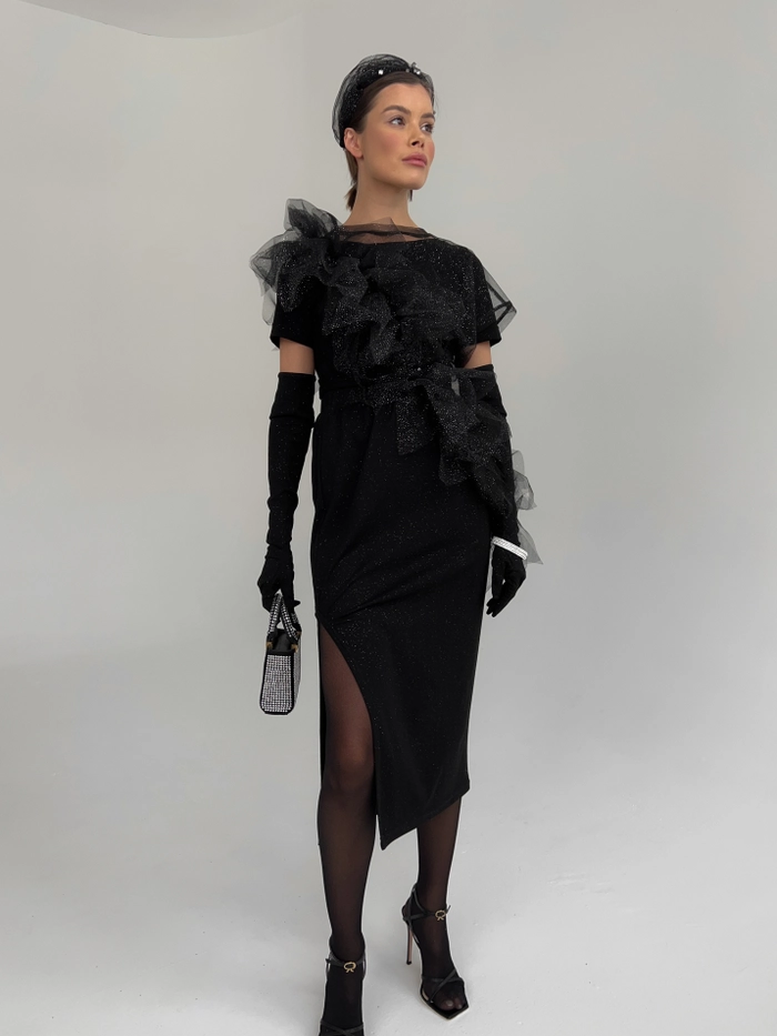 ЮБКА МОНИ ЧЕРНЫЙ С БЛЕСТКАМИ