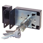 Замок накладной дверной, Омега, 3Н1, 00-00000622, серебро