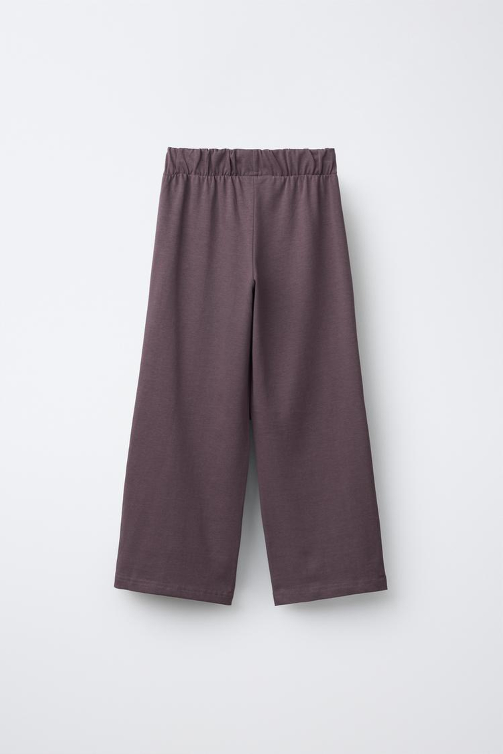 ZARA КОМПЛЕКТ ИЗ ФУТБОЛКИ И БРЮК КЮЛОТ HEAVY WEIGHT С ДЕКОРАТИВНЫМИ ШВАМИ, ТЕМНО-РОЗОВЫЙ