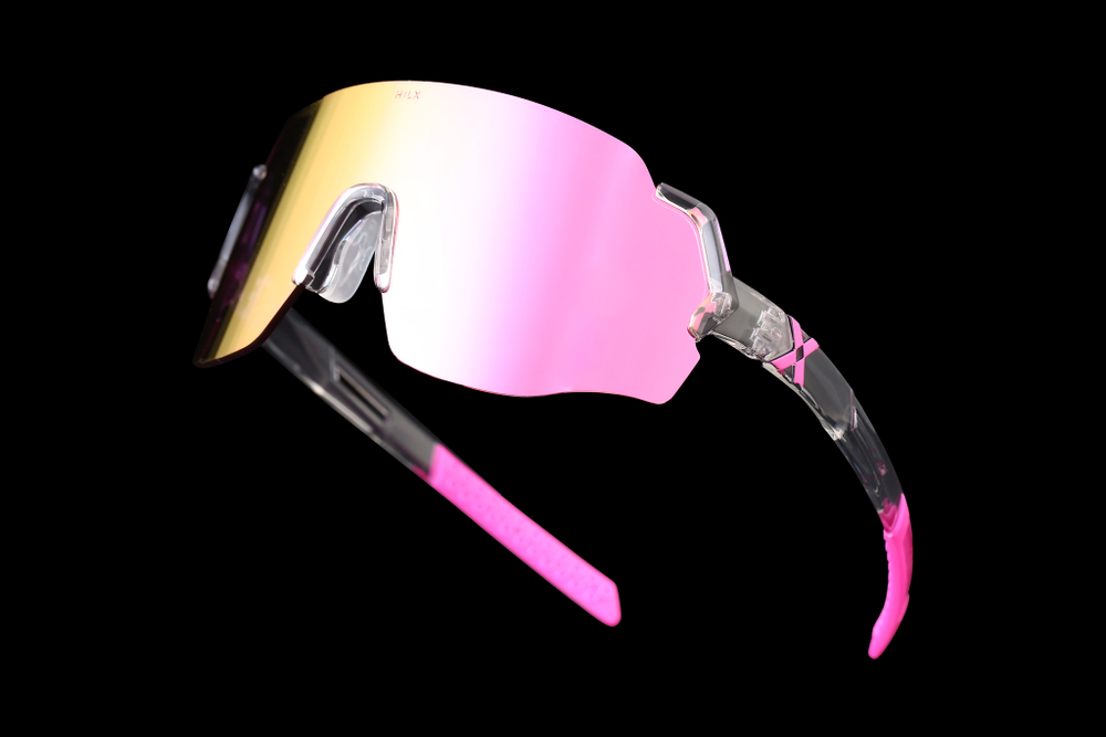 Спортивные очки HILX Savage (L) Shiny Crystal Grey Pink / Pink Lens
