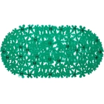 Коврик противоскользящий в ванную Цветы 66см, зеленый ЦБ-00-2962