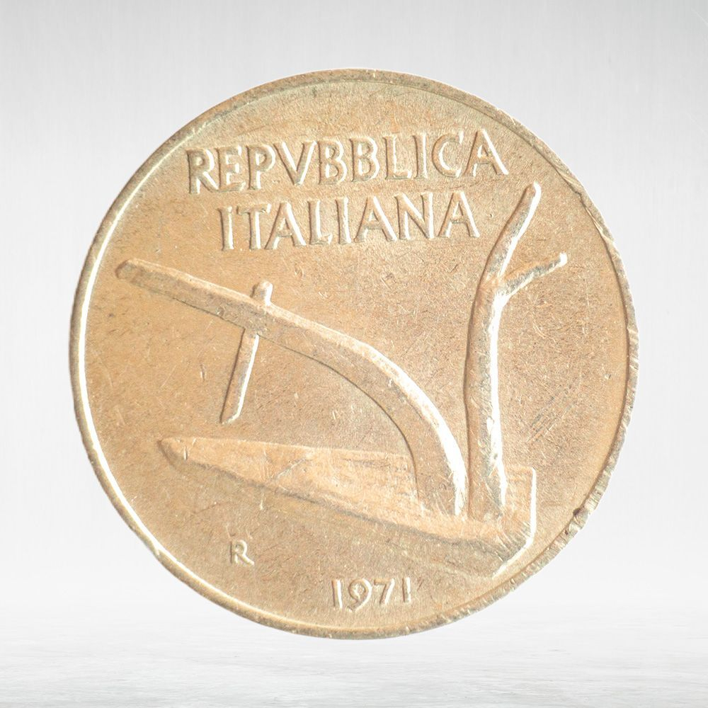 Italy 10 Lire 1971 R, VF