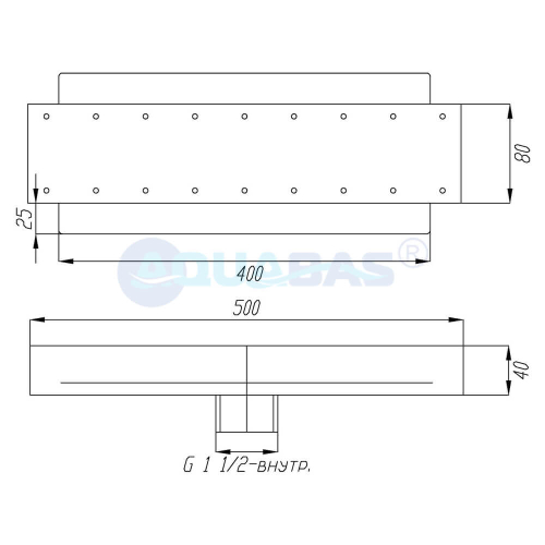 ЛА.03.1 Аэромассажный элемент 500х80 плитка