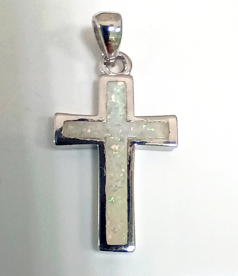 Подвеска Эстерелла, серебро 925 проба, родирование, опал синтетический/Ф