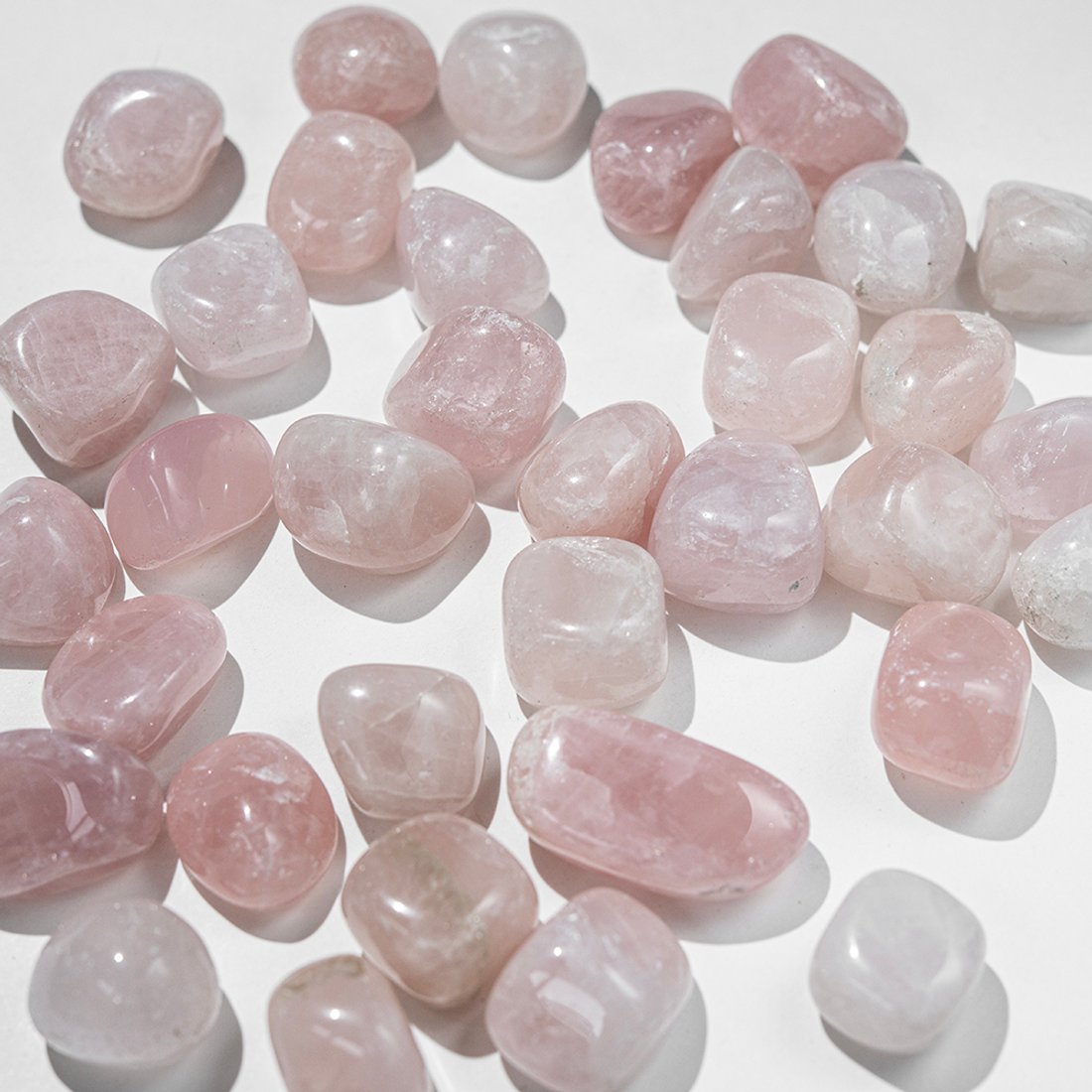 Камни натурального розового кварца, 26-41мм