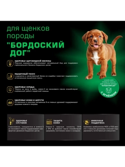 Корм для щенков Бордоский дог ягненок, 12 кг