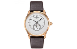 ZEPPELIN Quartz Movement Women"s Watch White Dial Stainless Steel Case Genuine Leather Strap