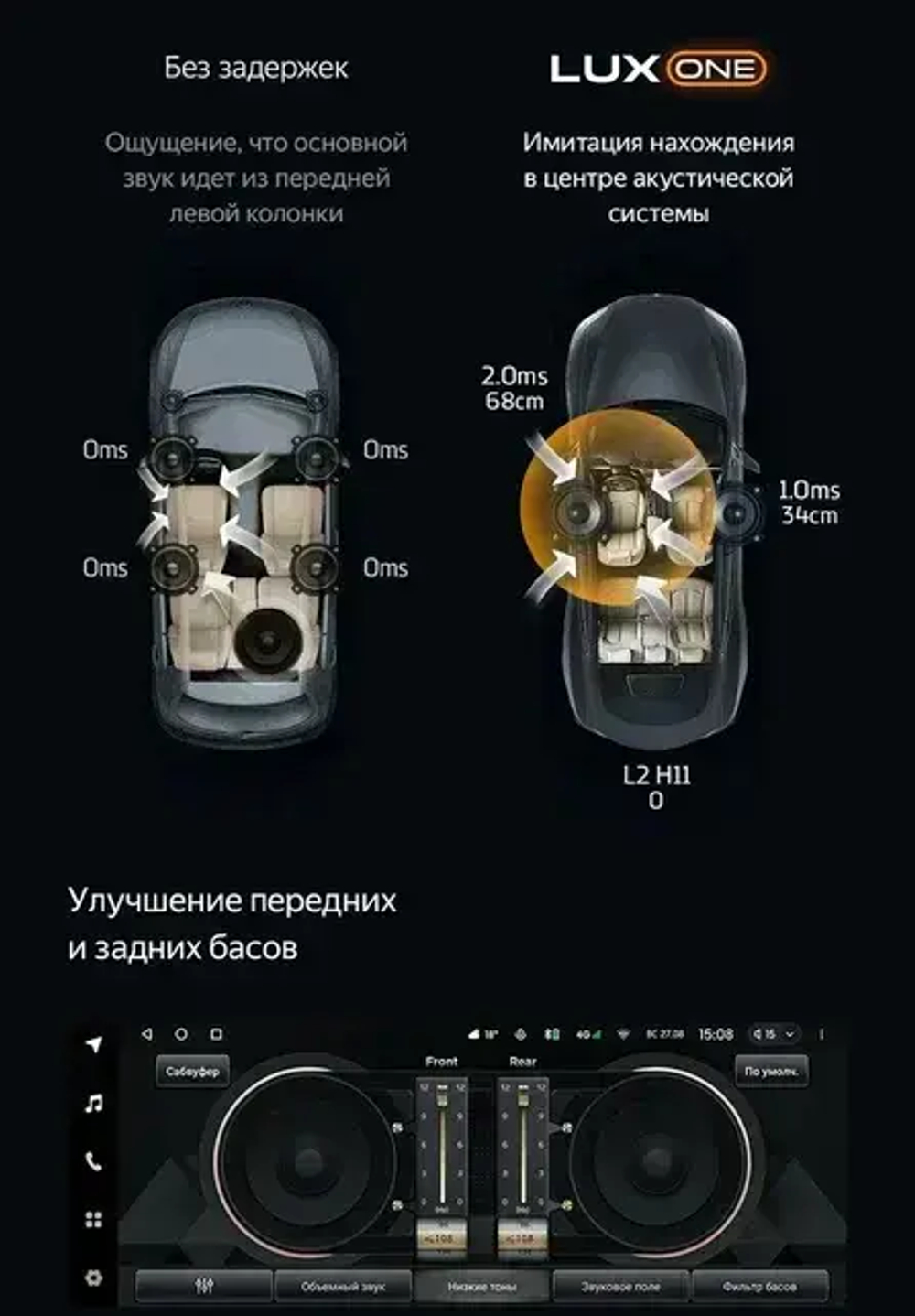 Магнитола для Ford Focus 2 2004-2011 (климат) - Teyes LUX ONE 360 монитор 12.3" 2K QLED на Android 10, 6Гб+128Гб, CarPlay, 4G SIM-слот, 4 камеры в комплекте
